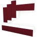 Living Armonia MDF Rosu - Varianta 3 cu sistem " PUSH TO OPEN "